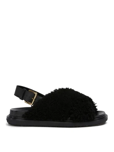 MARNI FUR SANDALS