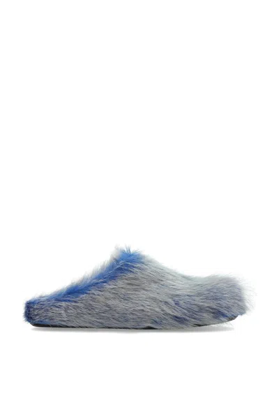 Marni Fur Slippers Fussbett In Blu