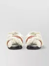 Marni Fur Trimmed Crossed Flat Sole Sandal