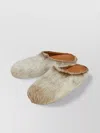 Marni Furry Calf Hair Slippers With Open Back