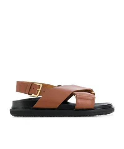 MARNI MARNI CRISS-CROSS FUSSBETT SANDALS