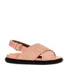 Marni Fussbet Sandals In Nude