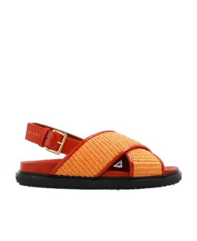 MARNI MARNI FUSSBETT CROSS-STRAP SANDALS