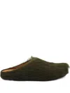 Marni Green Long-haired Calfskin Footbed Sabot