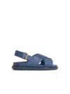 Marni 'fussbett' Blue Leather Sandals Women