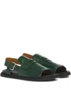 Marni Fussbett Buckle-strap Sandals In Green