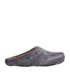 Marni Fussbet Sabot In Vitello A Pelo Lungo Grigio In 00n30 Mercury