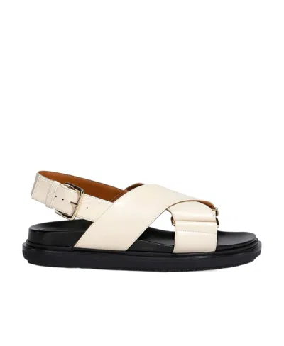 MARNI WHITE LEATHER FUSSBETT