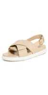 Marni Fussbett Crisscross Sandals Winter Wheat In Winter Wheat
