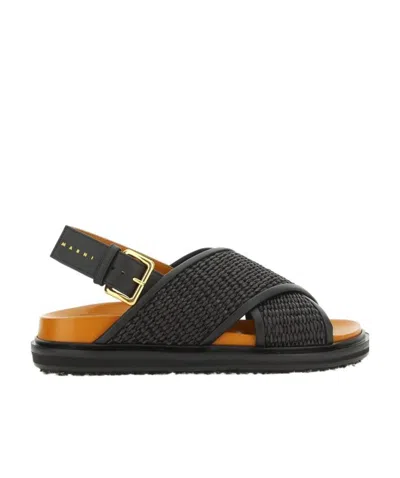 MARNI MARNI FUSSBETT CROSS-STRAP SANDALS
