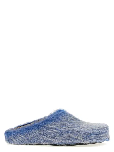 Marni Fussbett Flat Shoes In Light Blue