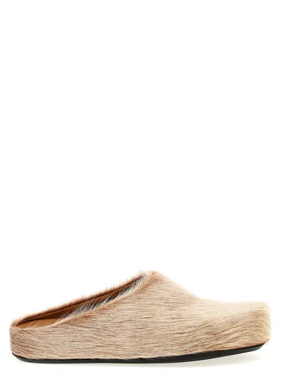 Marni Fussbett Flat Shoes Multicolor In Burgundy