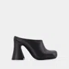 Marni Sabot Mid Block Heel Slip-on Mules In Black