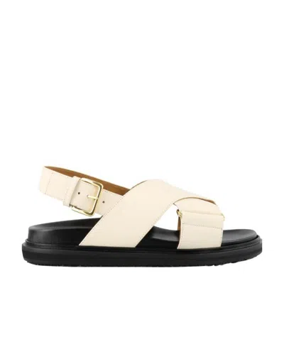 MARNI WHITE LEATHER FUSSBETT