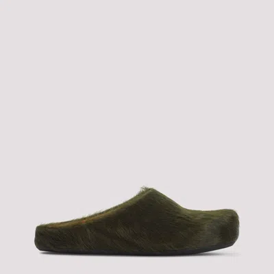 Marni Fussbett Mini Sabot Sandals In Green