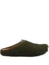 Marni Green Long-haired Calfskin Footbed Sabot