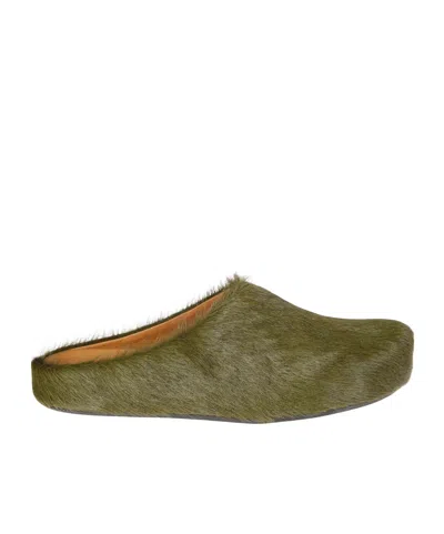 Marni Fussbett Mules In Green