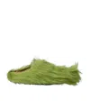 Marni Fussbett Round Toe Slip-on Mules In Green