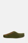 Marni Green Long-haired Calfskin Footbed Sabot In Green