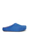 Marni Ponyskin And Leather Mules In Blue