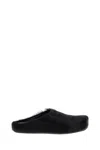 Marni Black Long-haired Calfskin Footbed Sabot In Black