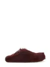 Marni Colorful Calf Hair Slip-on Shoes In Burgundy