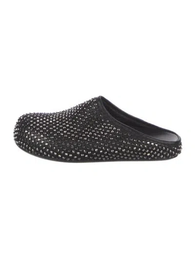 Pre-owned Marni Fussbett Sabot Leather Mules In Black