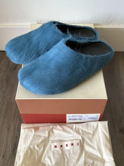 Pre-owned Marni Fussbett Sabot Mule Shoess Shoes In Blue