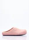 Marni Calf Hair Flat Sole Round Toe Sandals In Pink