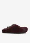 Marni Fussbett Sabot Genuine Calf Hair Clog In Brown