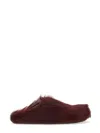 Marni Dark Red Leather Sandals In Burgundy