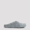 Marni Aquamarine Long Hair Calfskin Fussbett Sabot In Blue