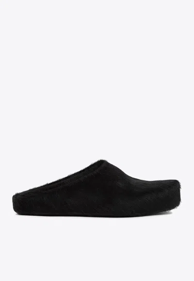 Marni Fussbett Sabot Slippers In Black