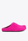 Marni Pink Fussbett Sabot Slip-on Loafers In Fuchsia