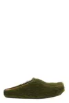 Marni Green Long-haired Calfskin Footbed Sabot