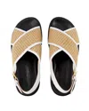 Marni Cotton Sandals In White