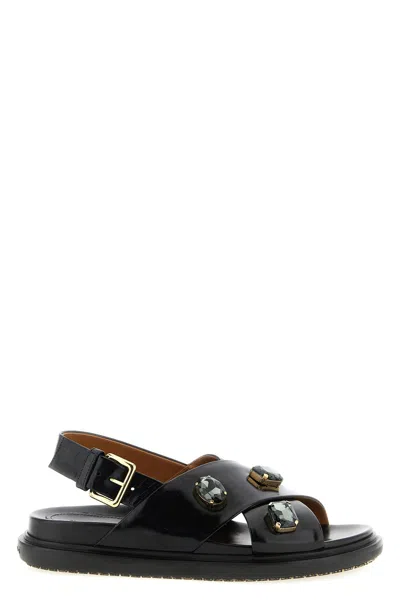 Marni Fussbett Sandals In Black