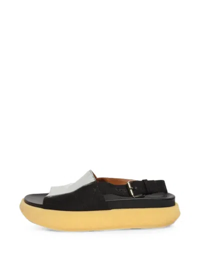 Pre-owned Marni Fussbett Sandals In Black
