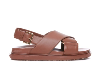 Marni Fussbett Sandals In Brown