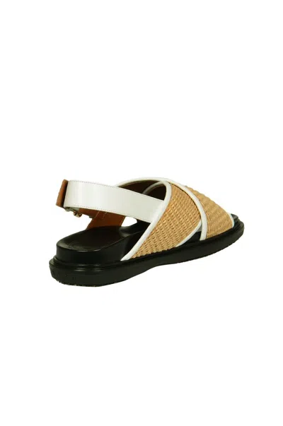 Marni "fussbett" Sandals In Brown