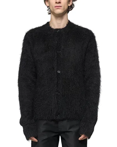 Marni Fuzzy Wuzzy Regular Fit Mohair Cardigan In Black