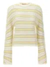 Marni Cozy Crewneck Sweater Shoulder Detail In Multi