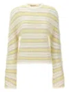 Marni Cozy Crewneck Sweater Shoulder Detail In Multi