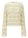 Marni Cozy Crewneck Sweater Shoulder Detail In Multi
