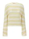 Marni Cozy Crewneck Sweater Shoulder Detail In Multi