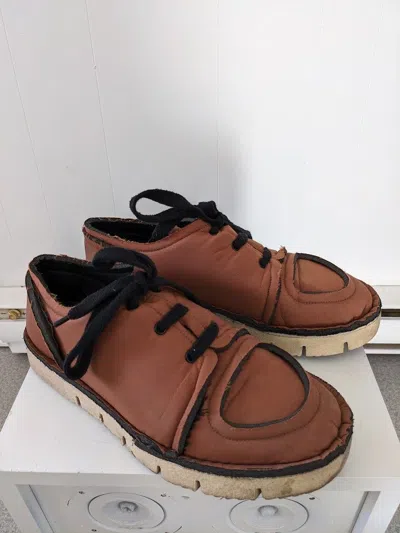 Pre-owned Marni F/w 2017/2018 Brown Fabric "ogg" Sneakers