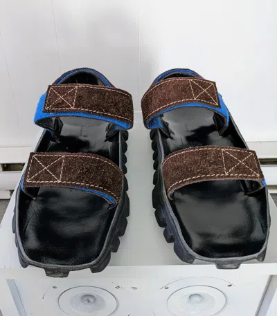Pre-owned Marni F/w 2018-2019 Velcro Strap Sandals In Black