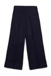 Marni Gabardine Chino Pants With Pleats In Blue