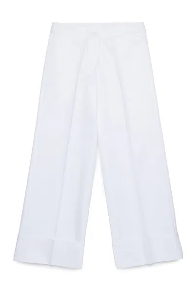 Marni Kids' Gabardine Chino Pants With Pleats In White
