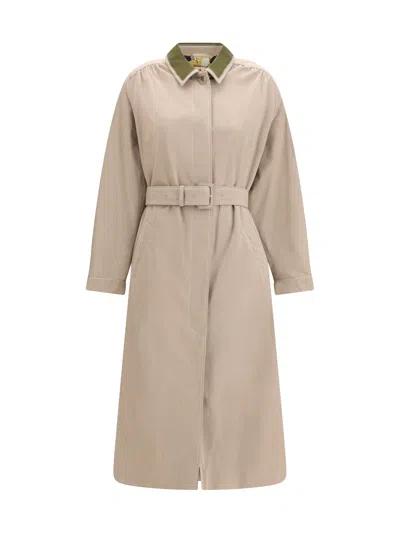 Marni Gabardine Trench In Neutral